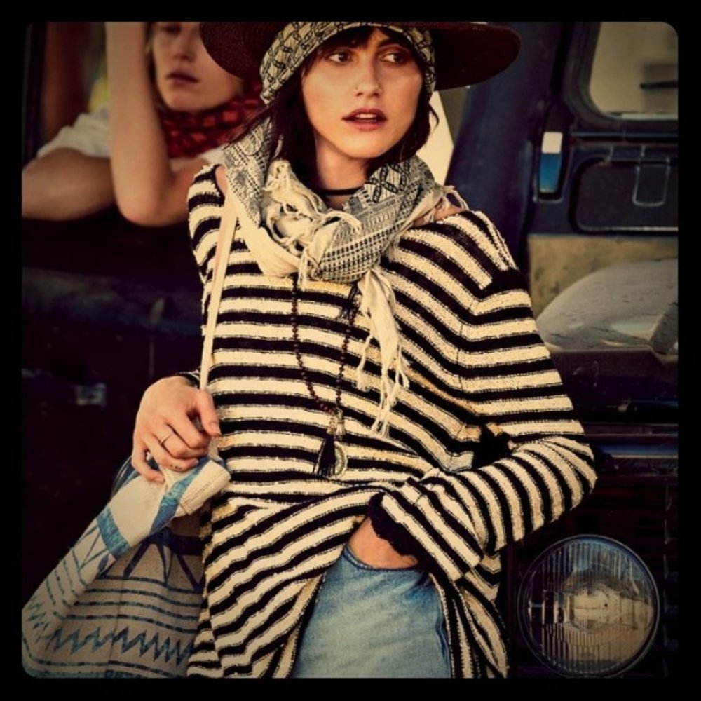 Free People Counting Stripes Sweater- XS